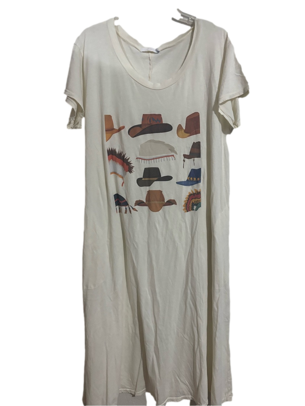 NWOT I Love Linen Western Native Midi Dress w/Pockets Size L/XL